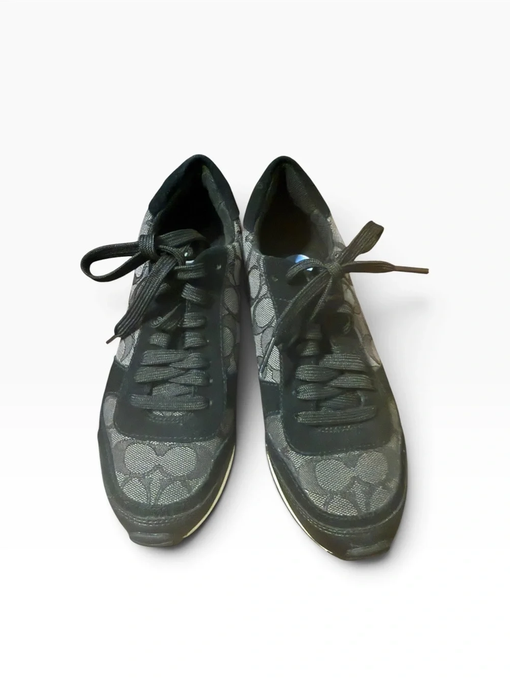 Coach Signature C Jacquard Black Sneakers Size 7.5